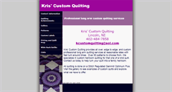 Desktop Screenshot of kcustomquilting.com