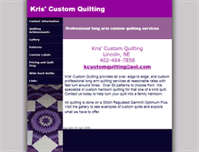 Tablet Screenshot of kcustomquilting.com